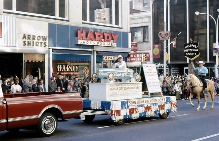 A stately marching band in the American Royal Parade in 1967.