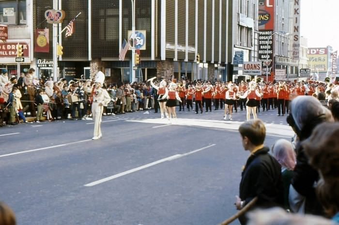 This young man is advertising the Soap Box Derby at the American Royal Parade in 1967.