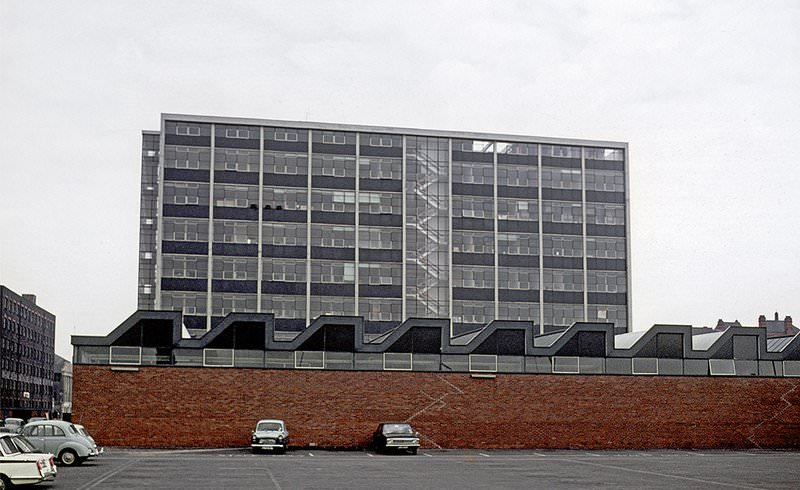 John Dalton College of Technology from Cambridge Street, around 1967.