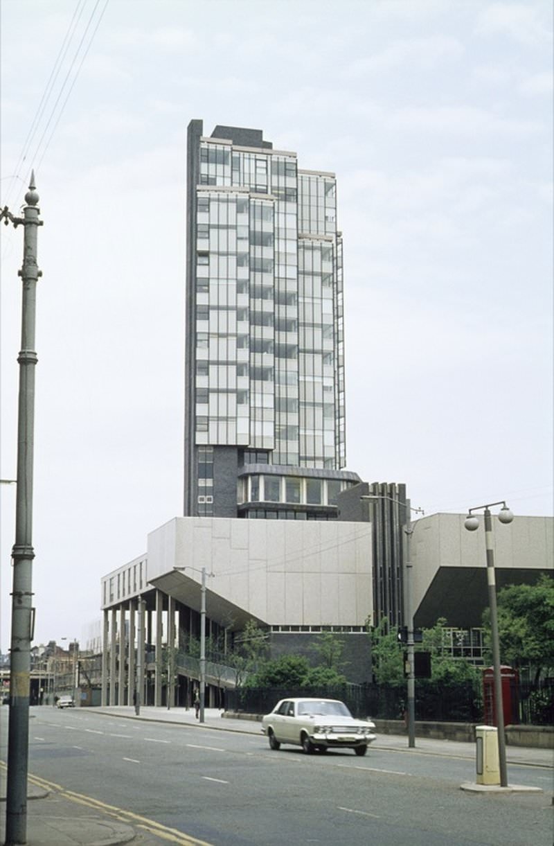 The University of Manchester's Mathematics Building on Oxford Road in 1969.