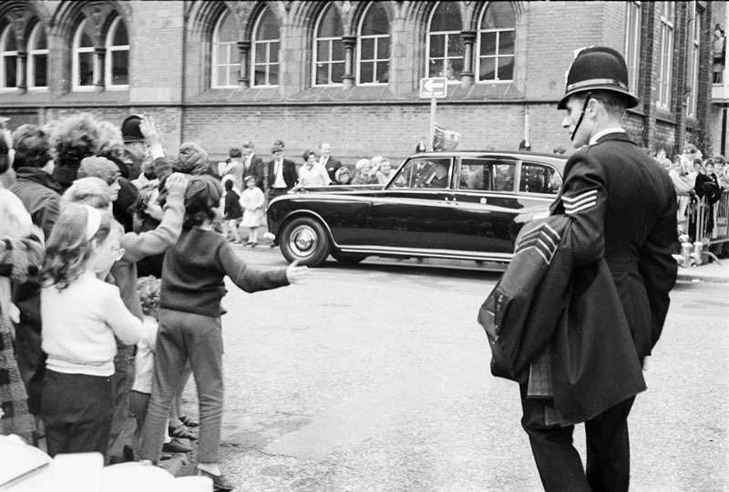 The official opening of the extension to the Manchester College of Art and Design by Princess Margaret on 2nd October 1966.