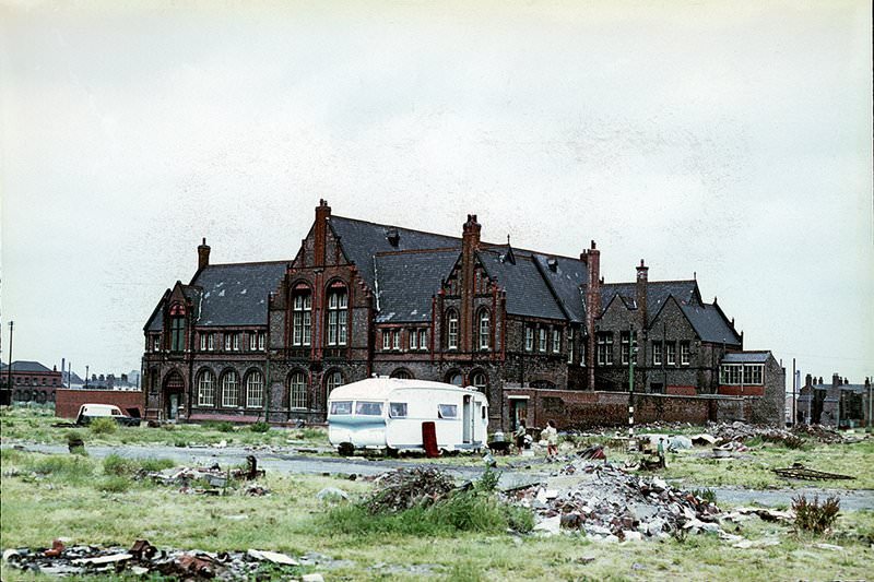 The Marist School for Girls, formerly the Denton Street and Bangor Street schools in Hulme, 1967.