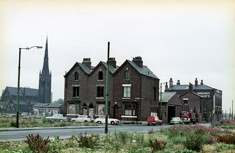 Radnor Street, Hulme, near the junction with Fenwick Street, 1967.