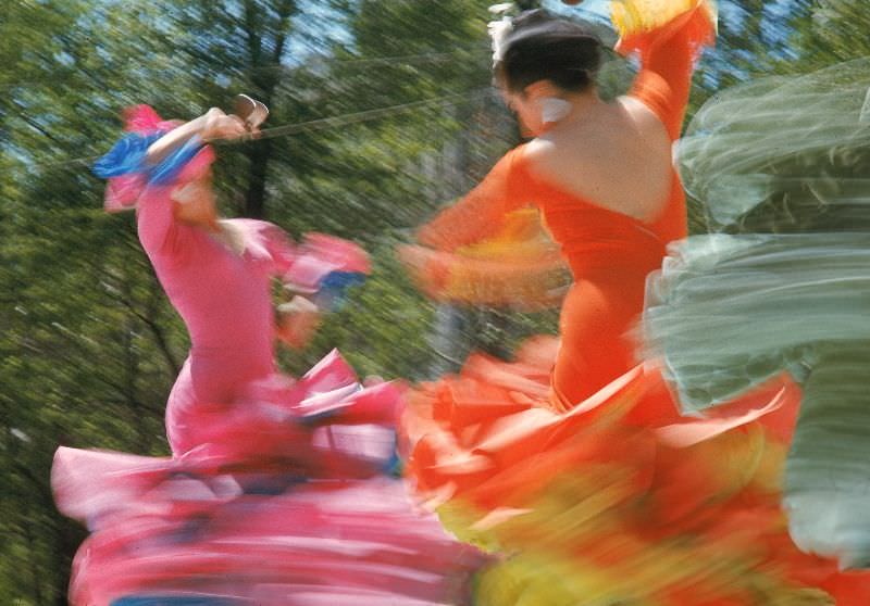 Park dancers in flurry of action, 1968