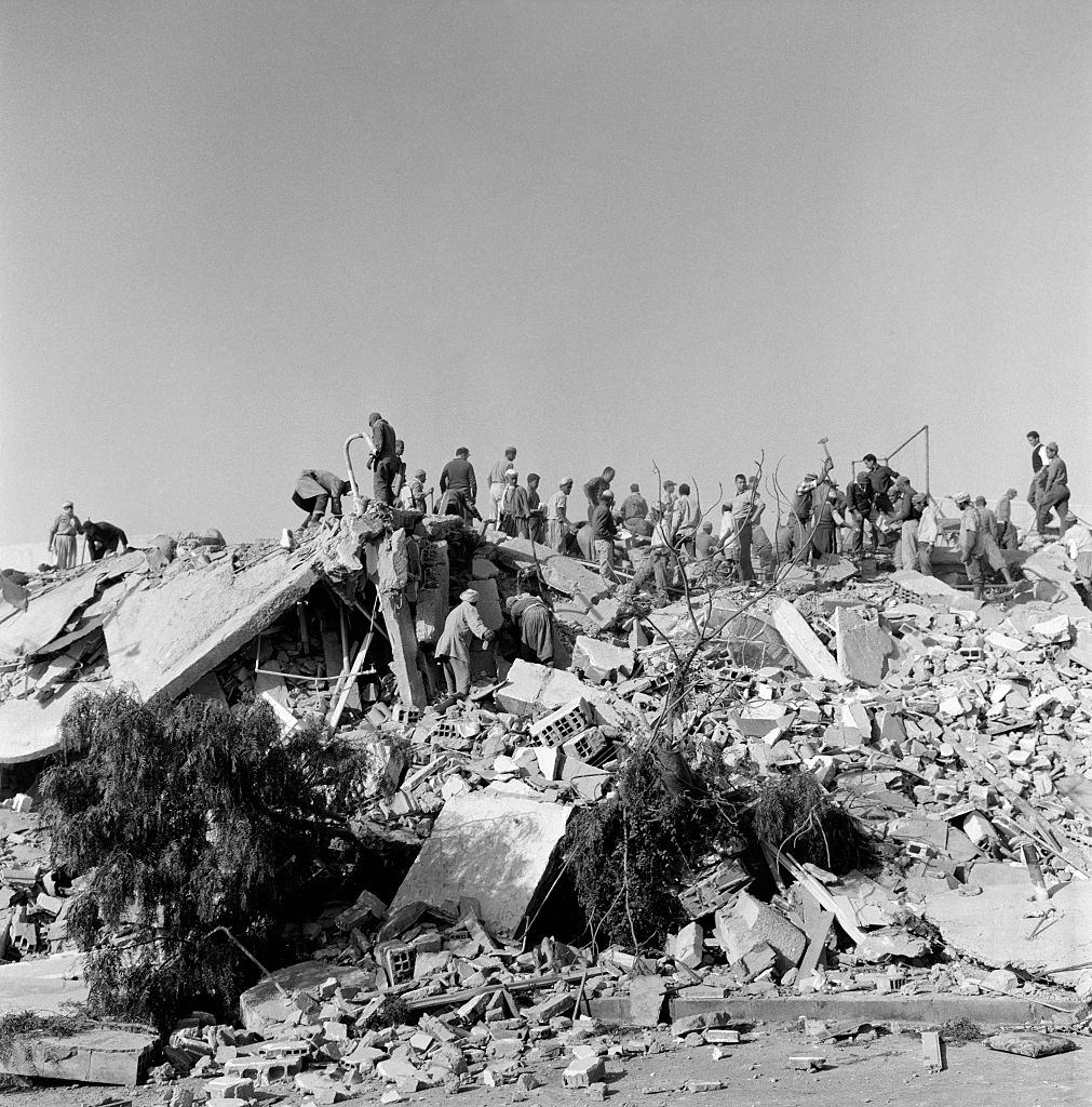 Earthquake Aftermath in Agadir, Morocco, in March 1960.