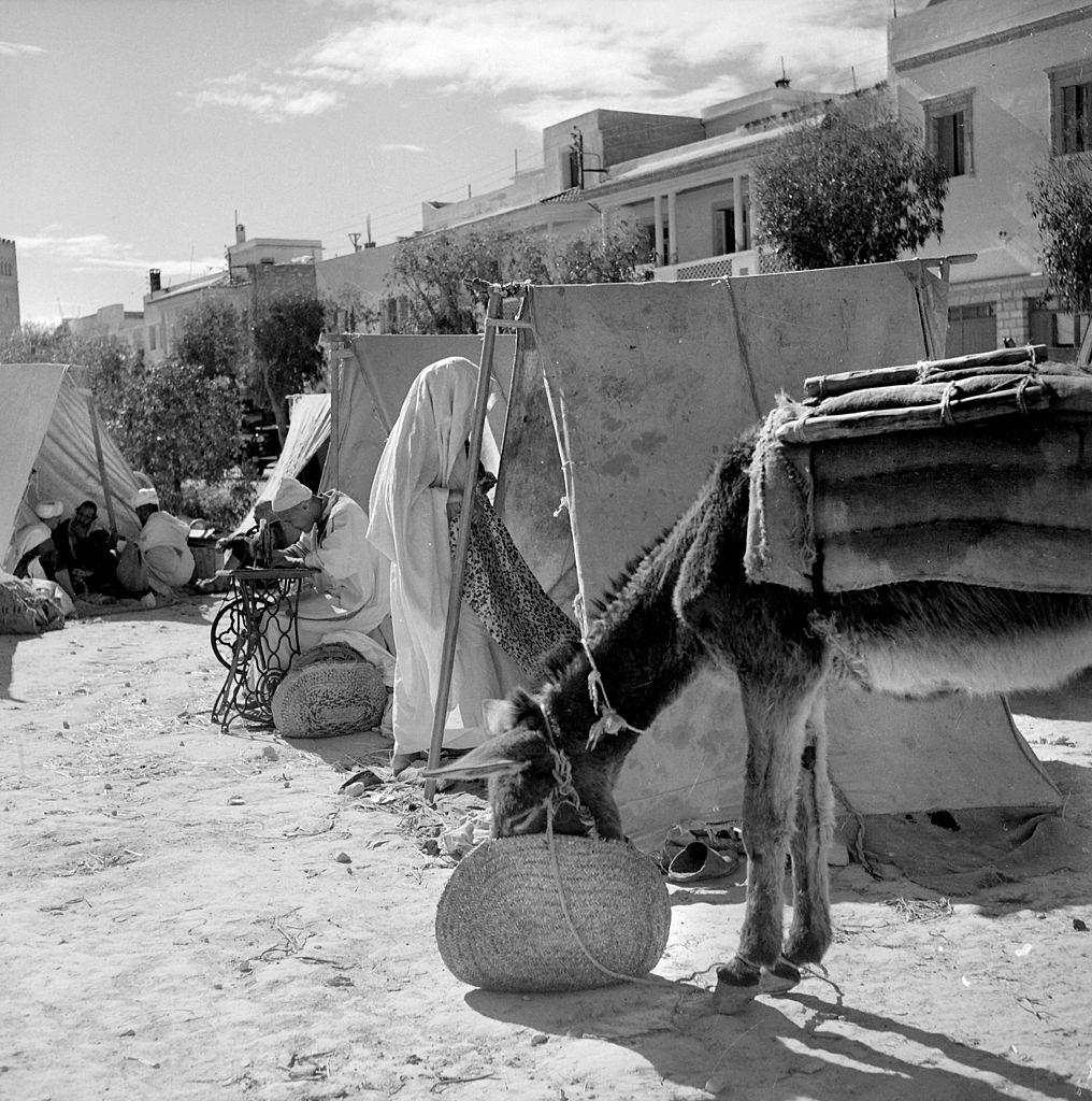 The Arabian market in Agadir, Morocco, 1965.