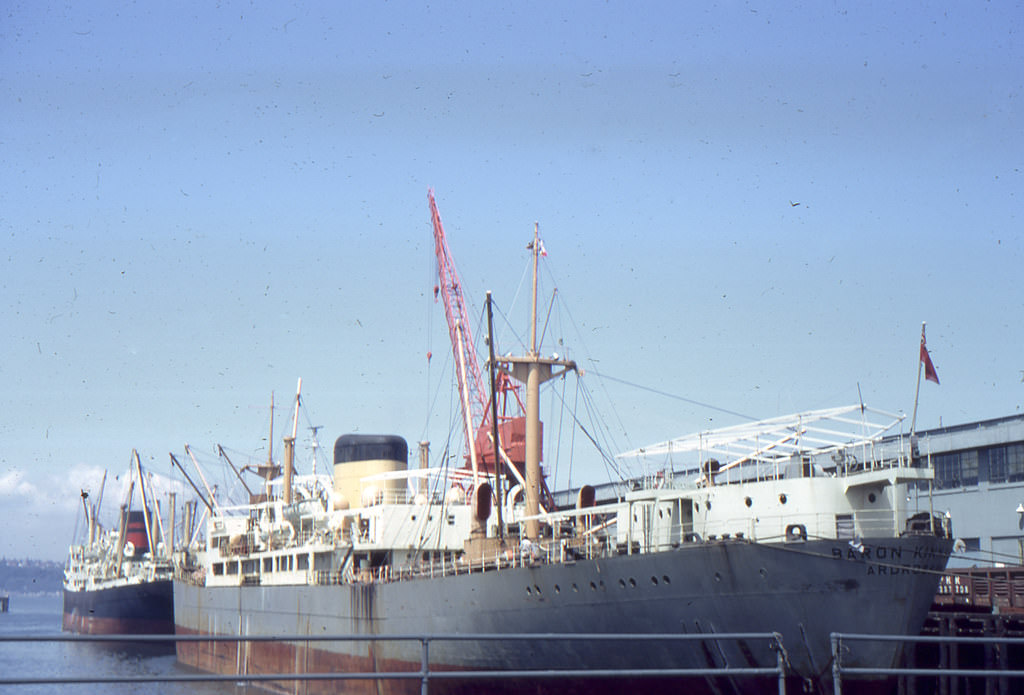 Two ships at dock, 1968