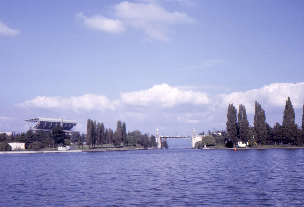 Boat - Montlake Bridge & Stadium, July 1963
