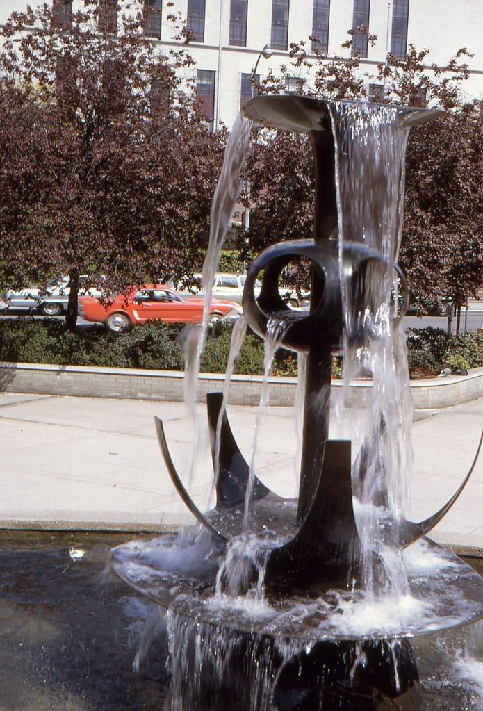 Library Fountian, April 1968