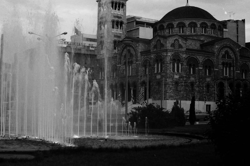 Church and Fountain, Athens, Greece, 1974