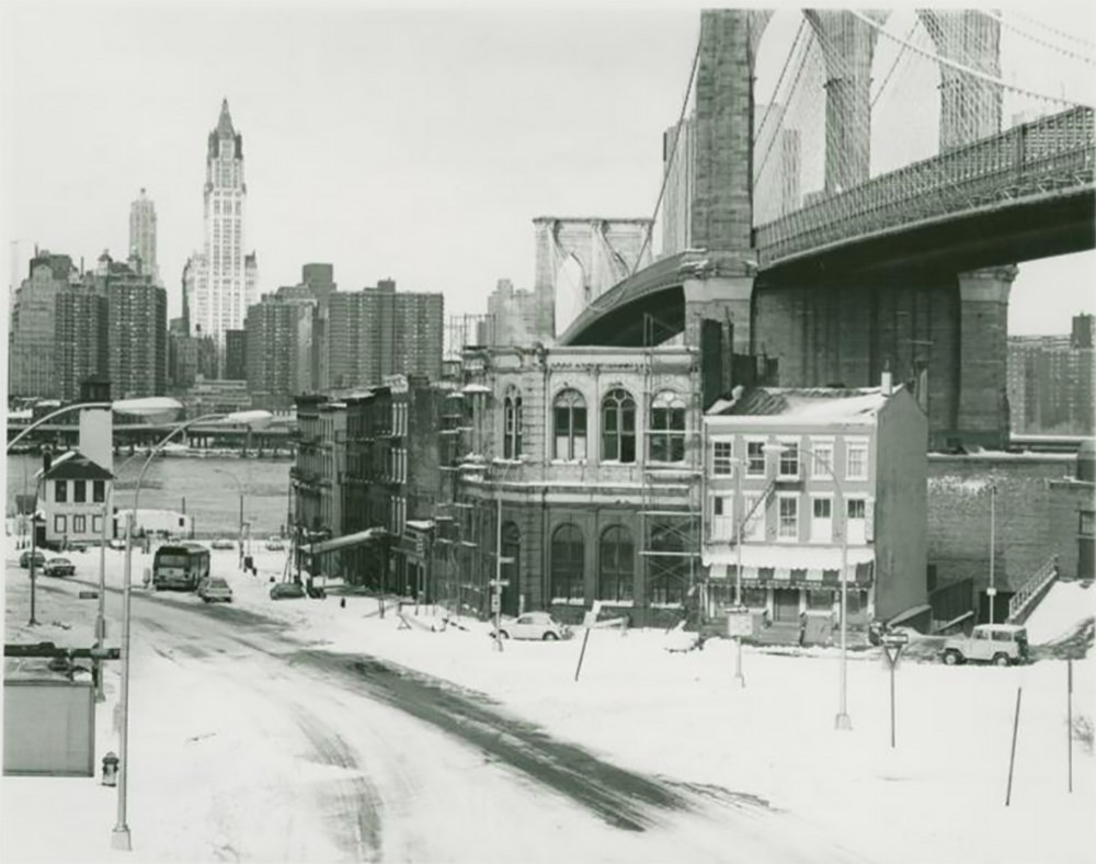 Old Fulton Street in what is now Dumbo, January 21, 1978.
