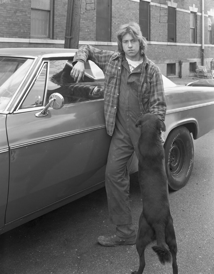 A mechanic in Flatbush, 1970s.