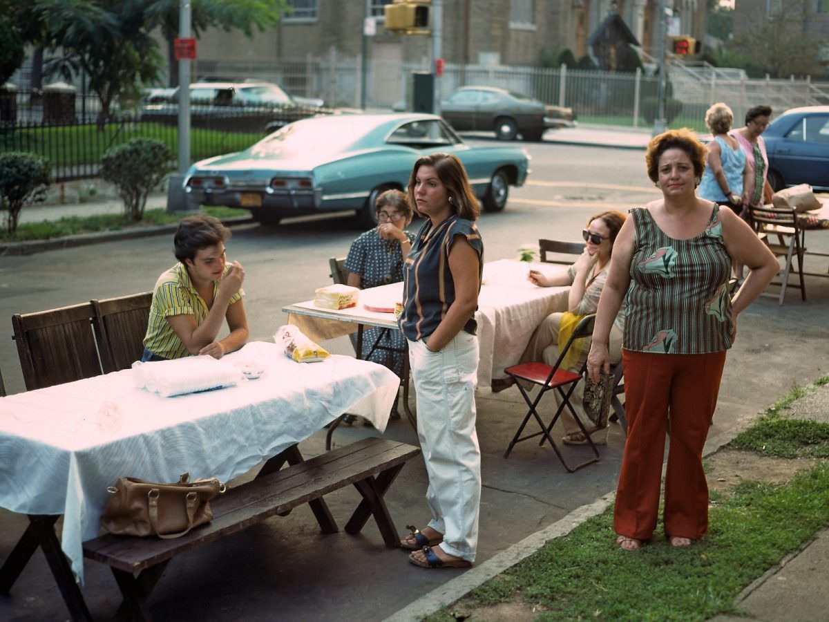 Brooklyn Block Party Setting up in 1977.