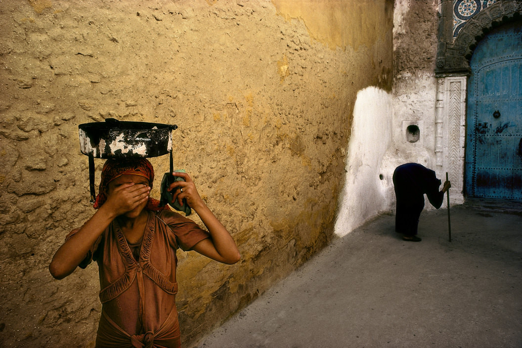 Ramparts and fortified walls of the city, Essaouira, 1976.