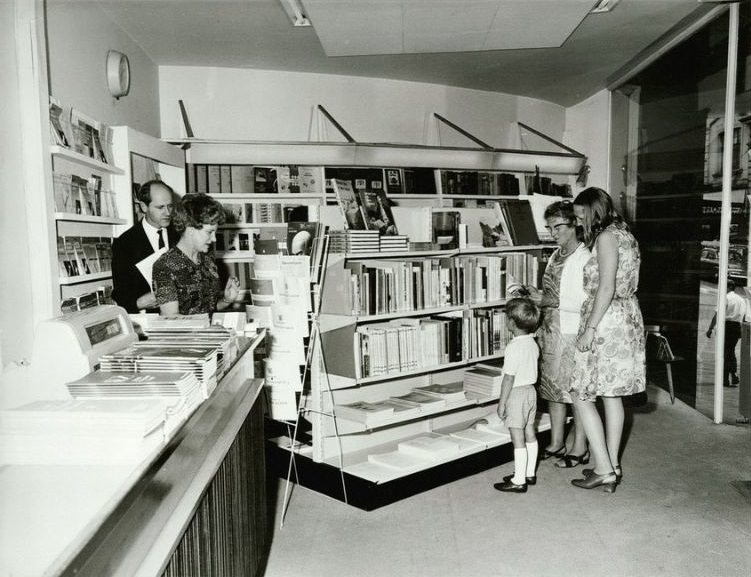 Government Bookshop, State Advances Building, Rutland Street, Auckland, February 1972