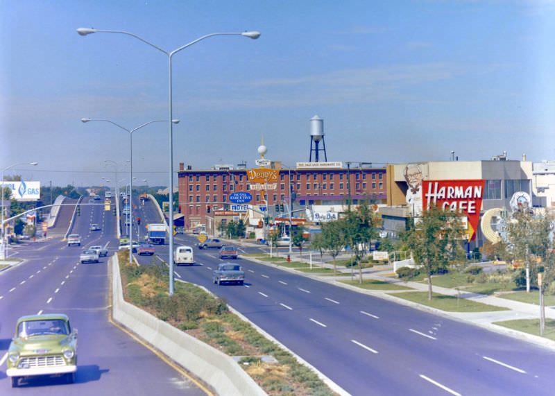 North Temple looking west, 1972