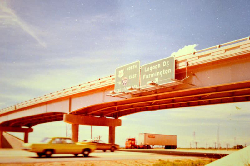 Northbound I-15 at 200 West, September 1972