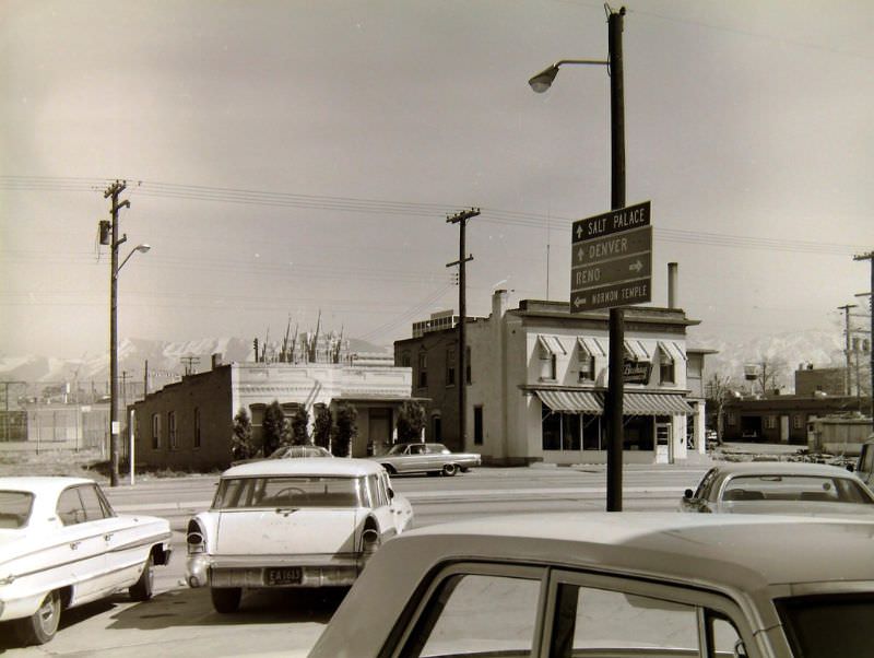 300 West (2nd West) at North Temple, April 1970