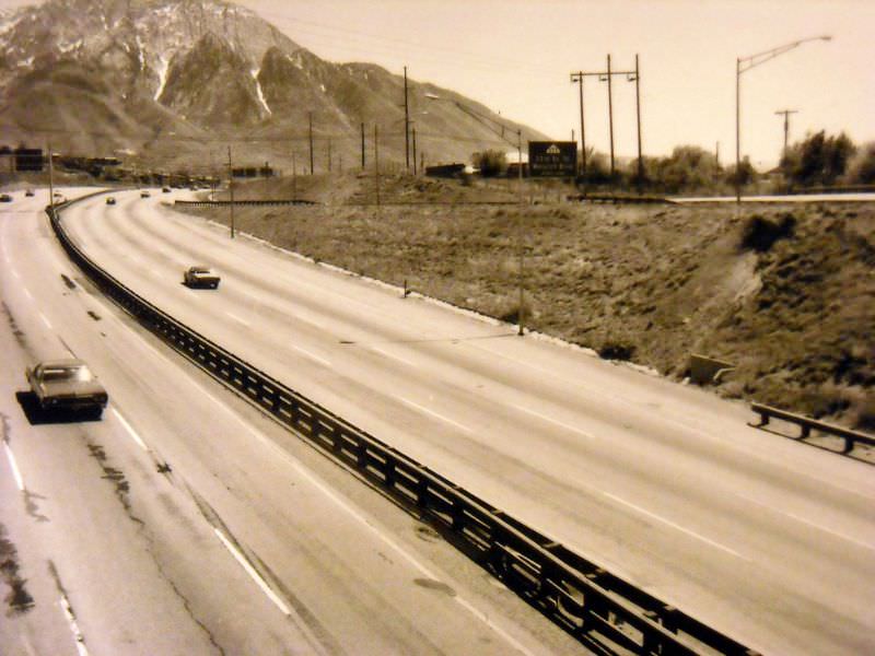 East side southbound I-215 approaching 3300 South, circa 1971