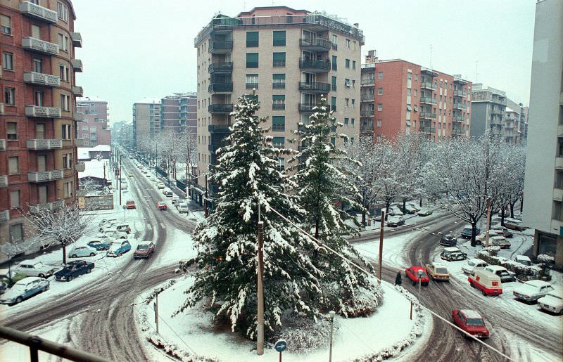Piazza Adigrat, MIlan, 1981