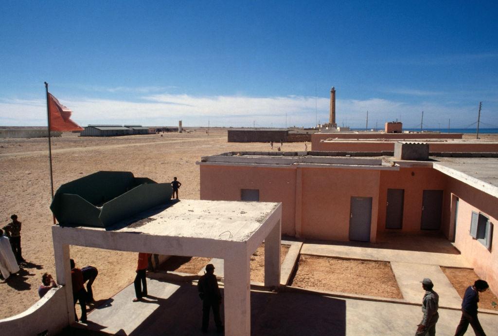Moroccan army base during the Western Sahara War in 1980, Morocco.