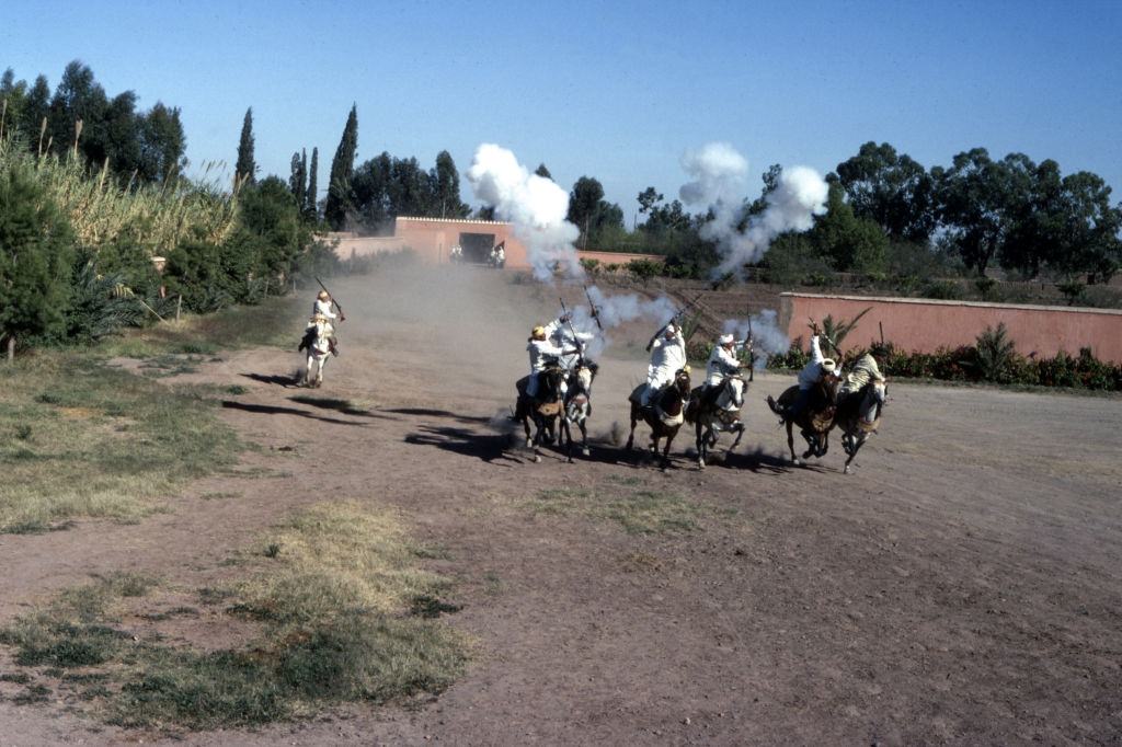 Berber Fantasia in Marrakech, 1980.