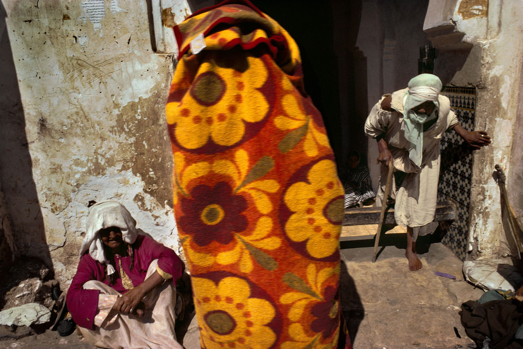 Entrance of mosque at Ait Abrahim, Marrakech, 1986.