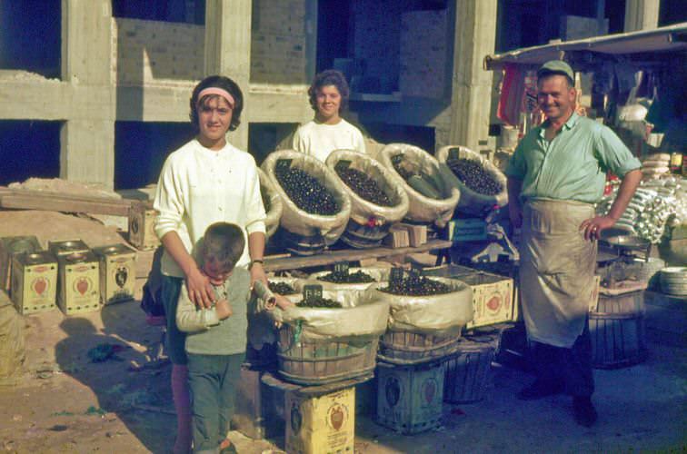 Olive-sellers at the Laiki Agora