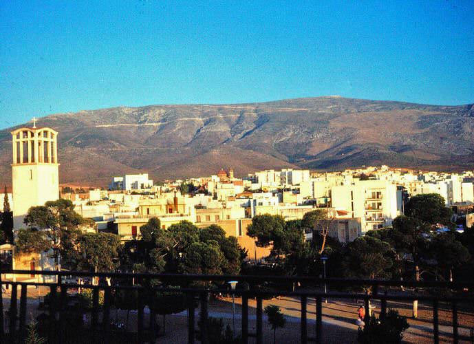 Mount Hymettos from our balcony