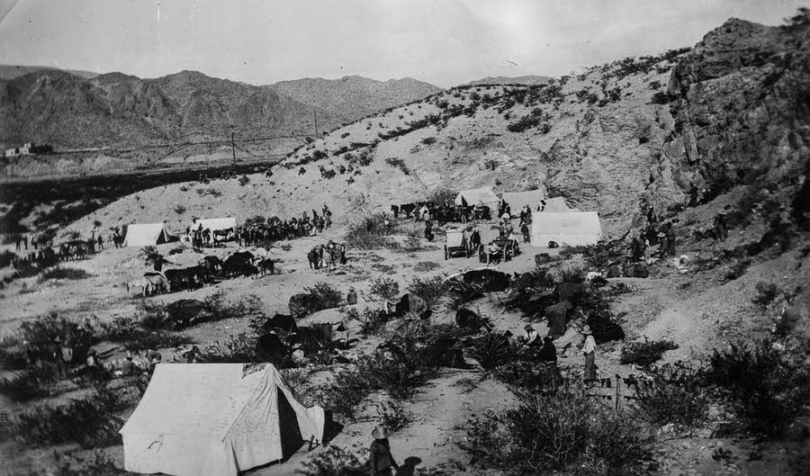 A rebel camp outside Ciudad Juarez.