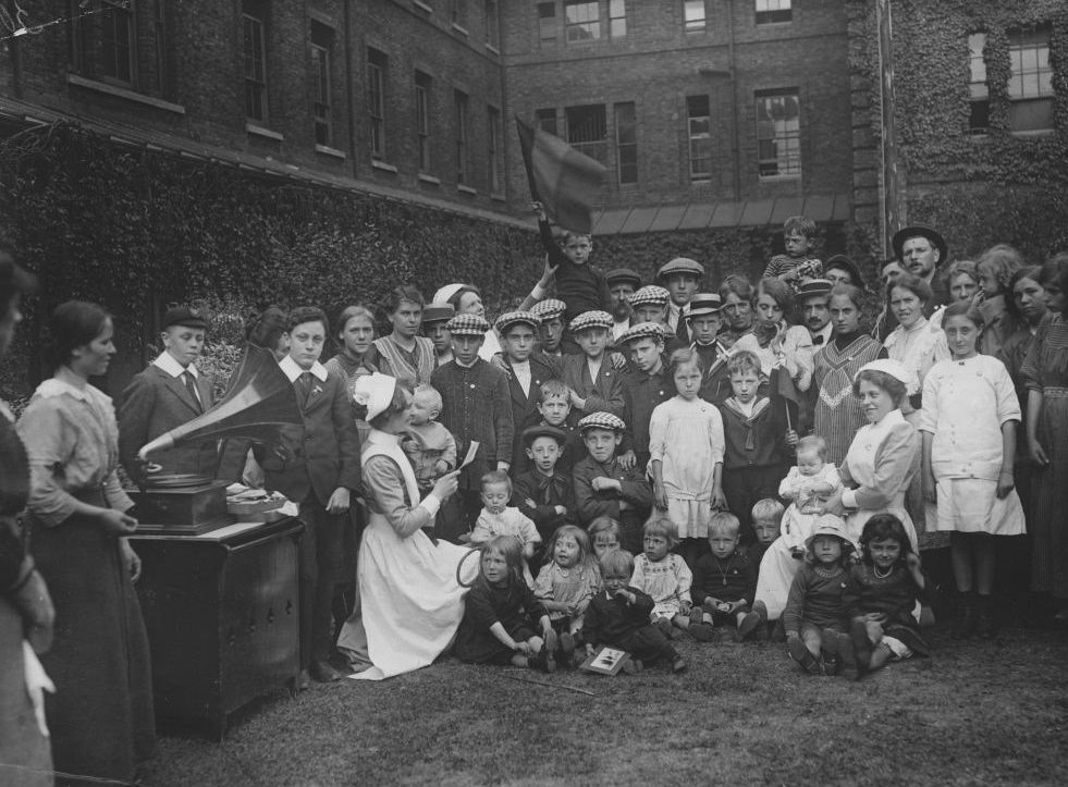 Belgian Refugees at Kensington Workhouse, 1914.
