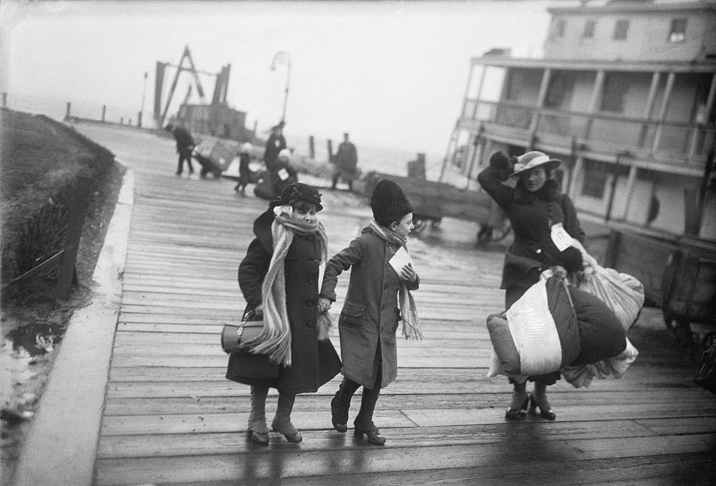 Belgian Refugees at Ellis Island, 1917.
