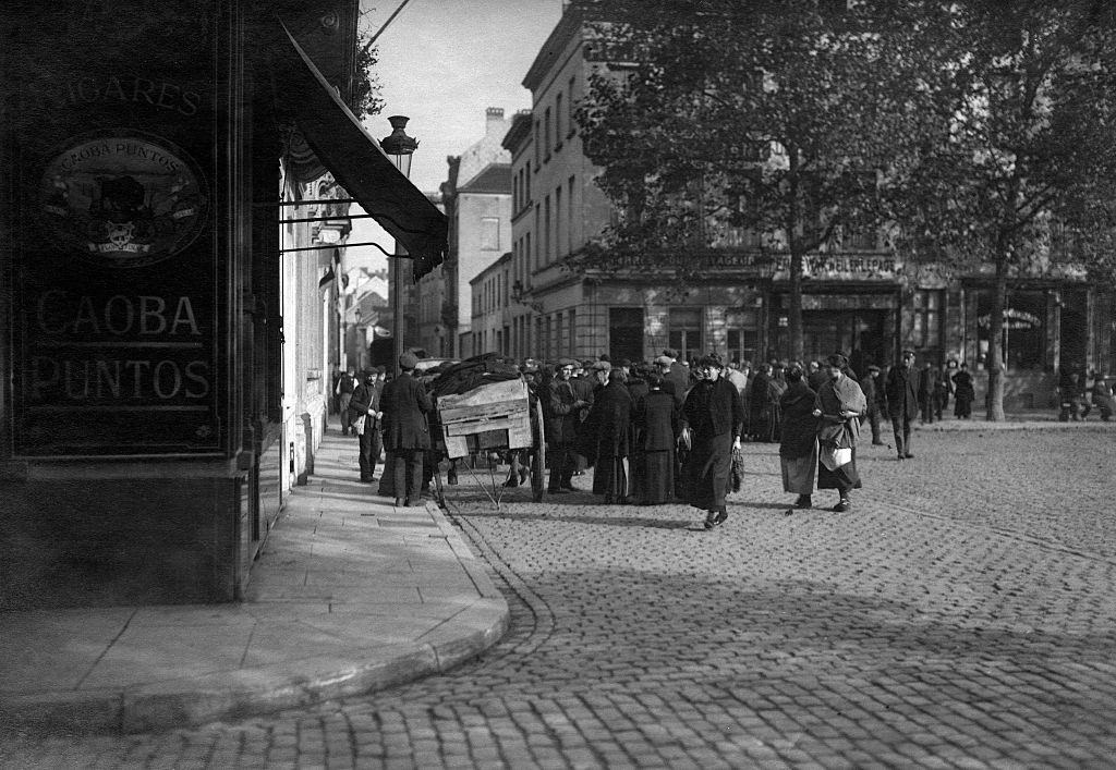 Brussels Refugees in the streets of Brussels.