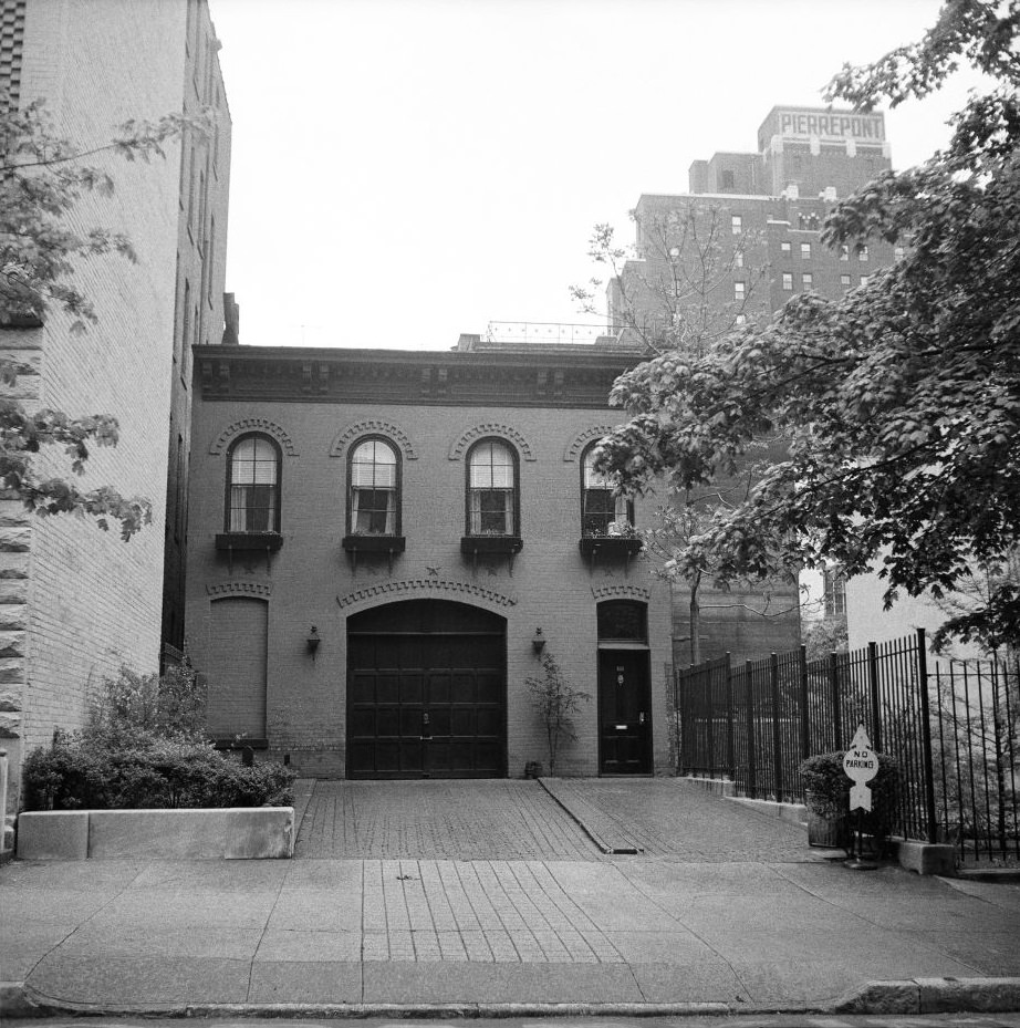 A carriage house built around 1876 at 151 Willow Street, in Brooklyn Heights, March 1958.