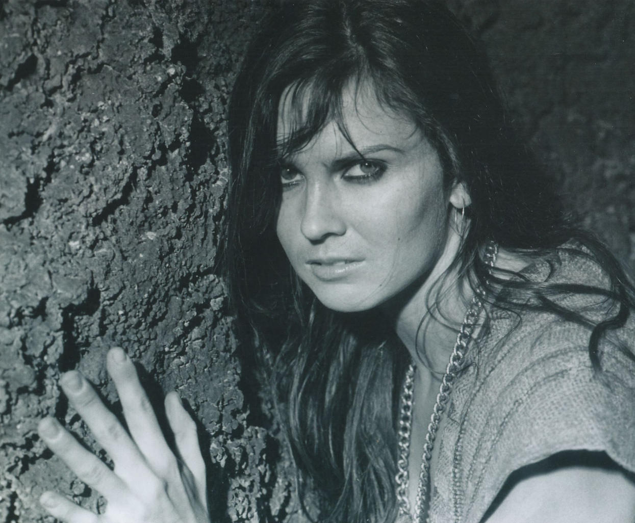 Caroline Munor in movie 'At the Earth's Core', 1976