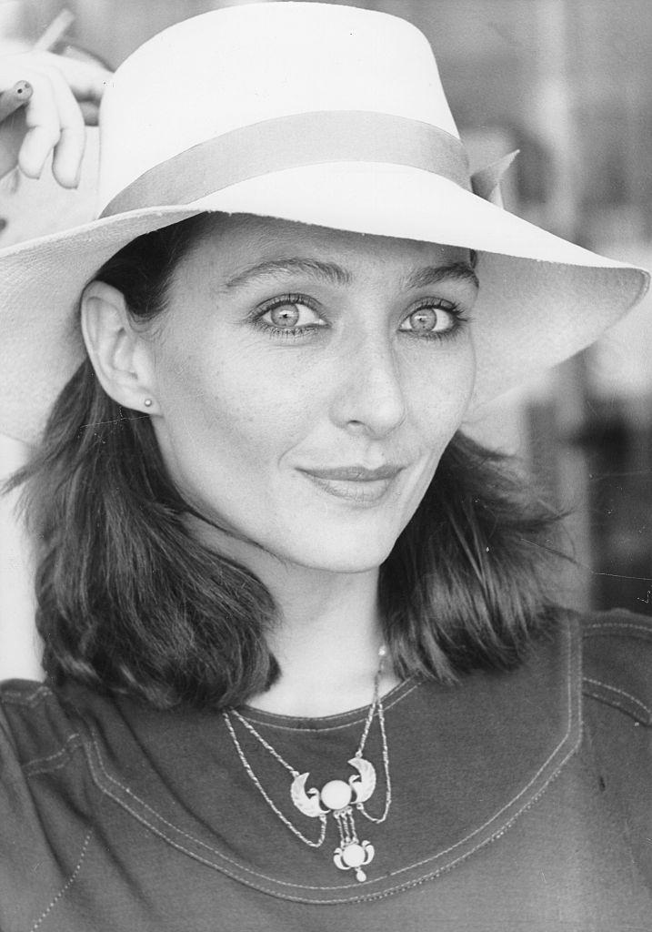 Christine Kaufmann wearing a hat, 1976.