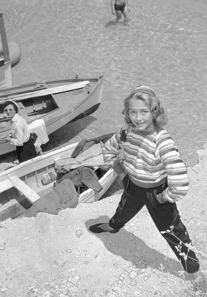 Christine Kaufmann in a scene from the movie 'Stimme der Sehnsucht', 1956