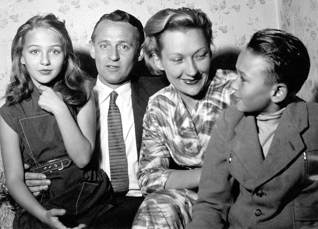 Christine Kaufmann with her family, 1958.
