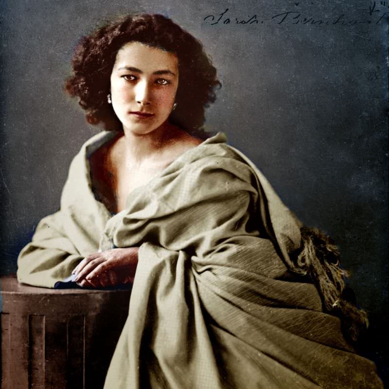 French stage actress Sarah Bernhardt photographed by Nadar, 1864