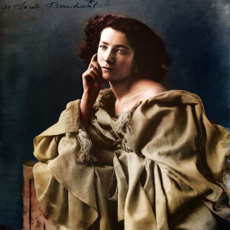 French stage actress Sarah Bernhardt photographed by Nadar, 1864