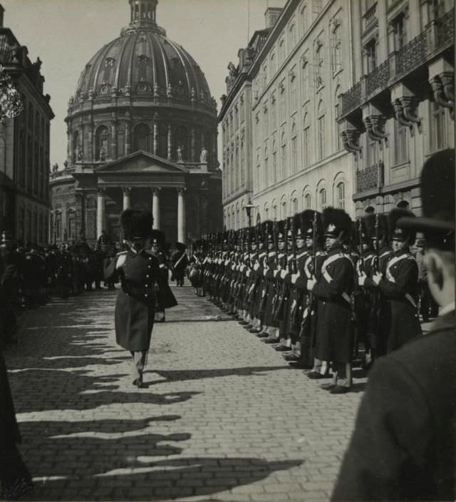 Guard parade at the Marble Church