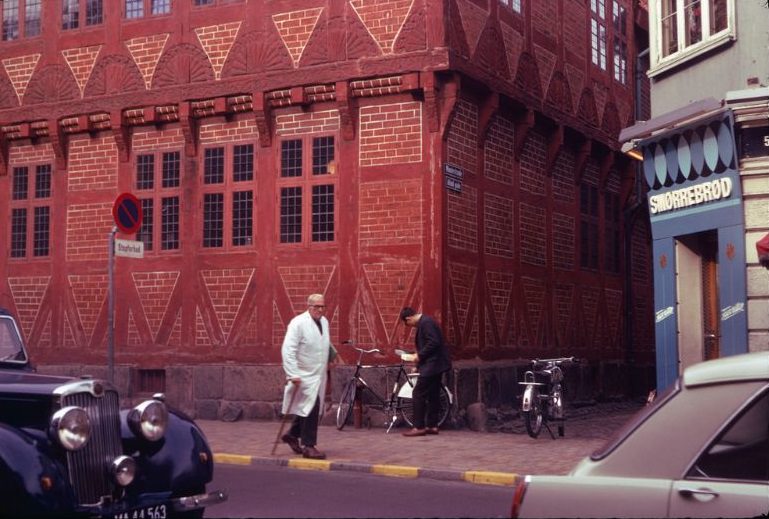 Street scene in Odense, Funen Island, Denmark