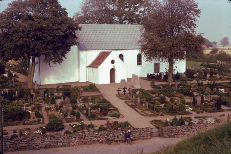 Cemetery with the Jelling runestones, Jelling, Denmark