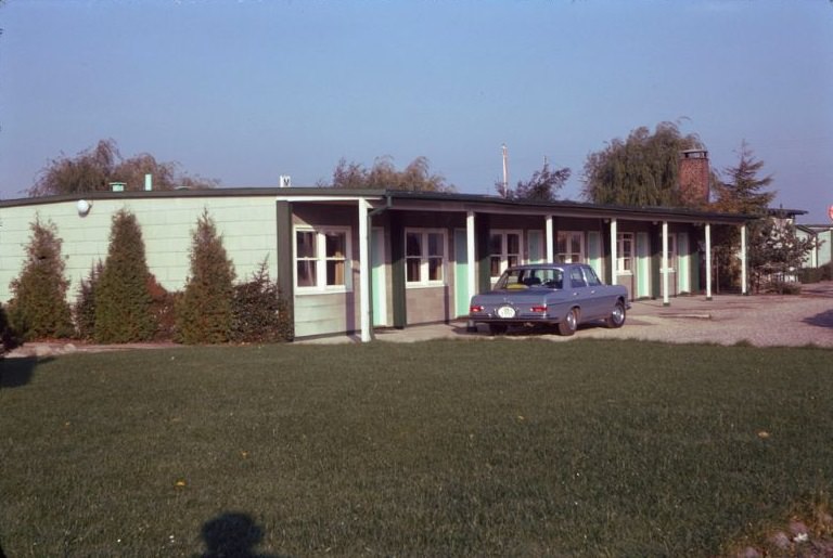 The 250S Mercedes at the Wittrup Motel, Albertslund, Zealand Island, Denmark