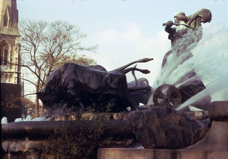 The Gefion Fountain in Copenhagen, Denmark