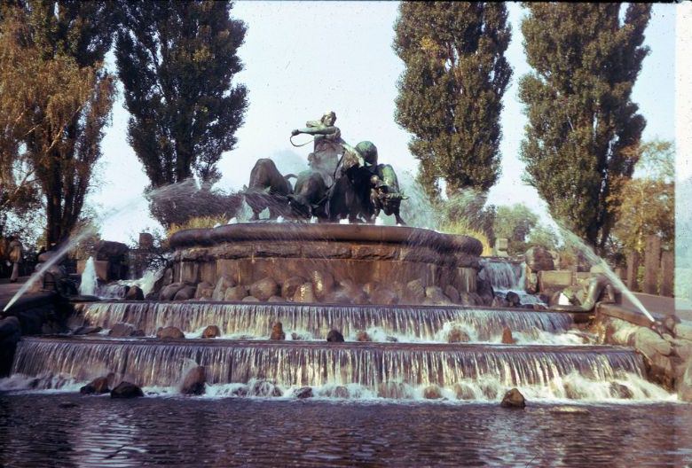 The Gefion Fountain in Copenhagen, Denmark