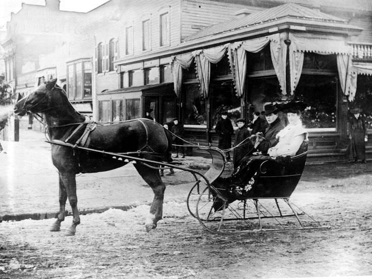 Detroit street scene in 1894