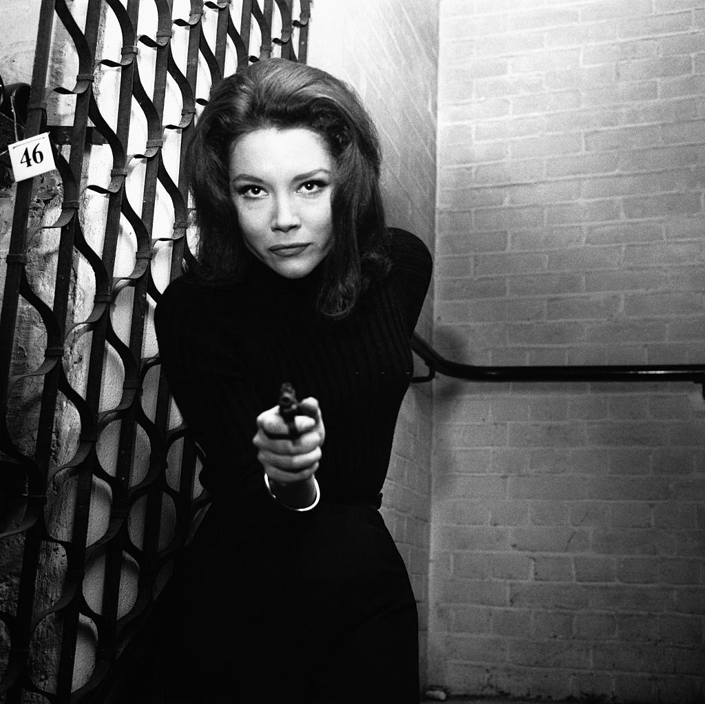 Diana Rigg in her role of Emma Peel in the televison series The Avengers, 1964.