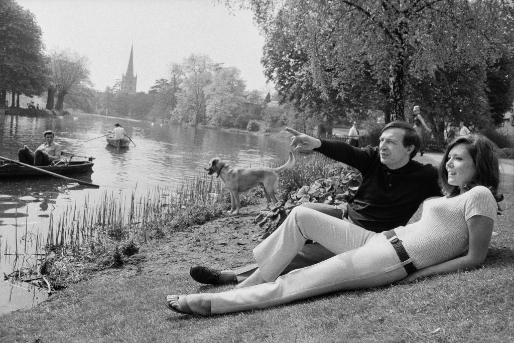 Diana Rigg with with director Clifford Williams at the river, 1966.