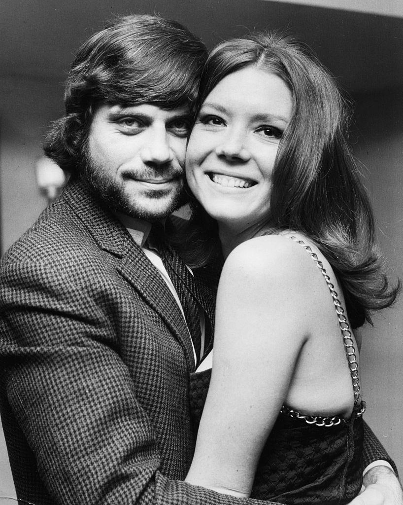Diana Rigg with Oliver Reed at the Hilton Hotel in London, November 8th 1967.